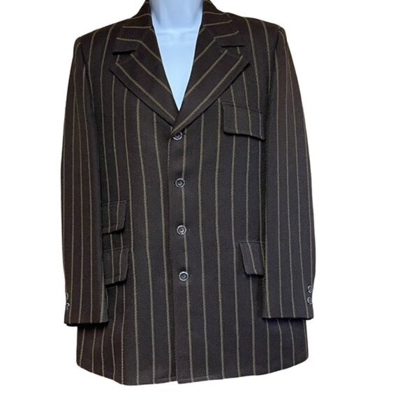 Vintage Mens Robt.Grasselle Sports Coat‎ Brown Pinstripe